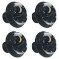 thumbnail image 2 of 4 Pcs Golden Moon Knobs for Kitchen Cabinet Cupboard Dresser Bookcase Drawer Pulls Handles Round Home Decor, 2 of 8