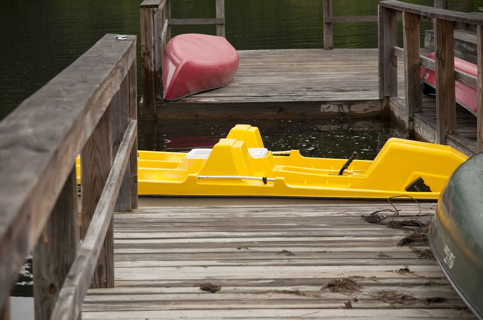 a moving dock in the water a moving dock in the water