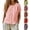 Pink, variant on Oversized Tshirts for Women Linen Cotton Blend Button Down Shirt Casual Short Sleeve Neck Blouse Loose Fit Red Summer Tops for Women
