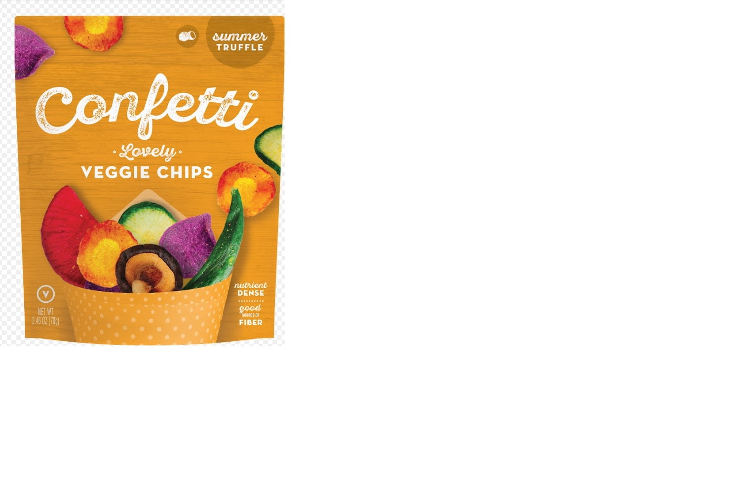 Confetti Snacks Lovely Veggie Chips - Summer Truffle Net Wt 2.46oz
