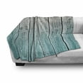 thumbnail image 3 of Rustic Soft Flannel Fleece Throw Blanket, Wood Panels Background Digital Tones Effect Country House Art Image, Cozy Plush for Indoor and Outdoor Use, 50" x 70", Pale Blue Grey, by Ambesonne, 3 of 6
