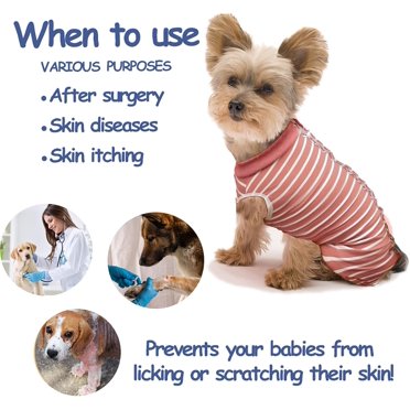 DoggieKit Dog Surgery Recovery Suit - Anti-Licking Bodysuit Alternative To Cone For Spay/Neuter
