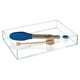 thumbnail image 2 of InterDesign Clarity Organizador de cajones de plástico, contenedor de almacenamiento para tocador, baño, cajones de cocina, 8" x 12" x 2", transparente, 2 of 4