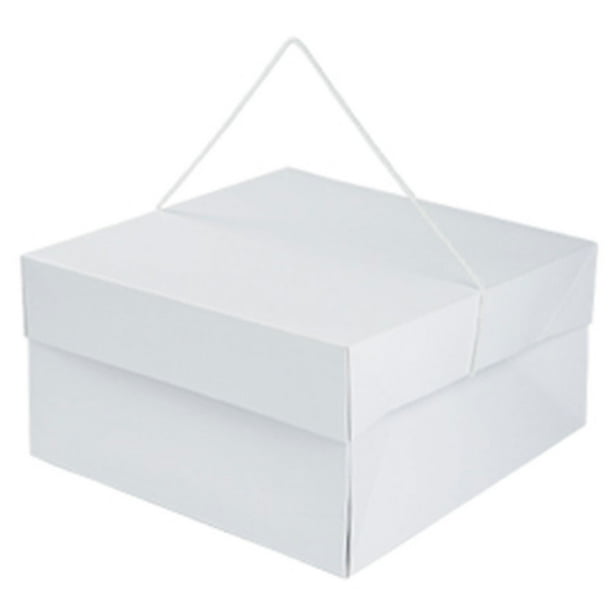 Hat Boxes with Handles White 14" x 14" x 7" Case of 25 Walmart
