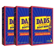 Dad's Old Fashioned Root Beer Singles To Go, Sugar Caffeine Free and Non-Carbonated Drink Mix, Iconic On The Go Water Enhancer Mix Packets for Lunch Picnics Outdoor Beverages 3 Boxes (18 Servings)