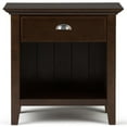 thumbnail image 3 of Trent Home Wood 24" Transitional Bedside Nightstand Table in Brunette Brown, 3 of 10
