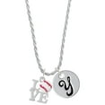 thumbnail image 1 of Delight Jewelry Love with Baseball Silvertone Script Initial Disc - Y - Charm Necklace, 20"+3", 1 of 4