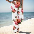 thumbnail image 4 of Durtebeua Women Casual High Waist Jogger Pants Loose Straight Leg Trousers Overalls Pink, 4 of 6