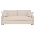 thumbnail image 2 of Benjara 86 Inch Fabric Upholstered Sofa with Track Armrests, Cream, 2 of 5