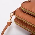 thumbnail image 4 of Cadorn Triple-Layer Leather Crossbody Bag Card Holder Soft Leather Spacious Purse with Multiple Pockets for Work Travel Shopping and Daily Essentials, 4 of 9