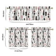 thumbnail image 6 of Vintage Kitchen Curtains Set Boho Tribal Aesthetic Tier and Valance Set with Rustic Patterns Rod Pocket Light Filtering Curtains, 6 of 6