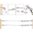 thumbnail image 2 of Diy Hanging Kit, 30M 304 Stainless Steel Cable With Adjustable Tension Tools, Easy Installation String Light Suspension System For Outdoor Decorative Hanging Lamps And Patio Lights, 2 of 5
