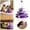 Purple, variant on 3 Level Cat Ball Roller Tower Interactive Puzzle Toy, 9.7x6.9x6.9 Inch Sturdy ABS Multi-Tier Track Ball Play Tower, Compact Space-Saving Mental Stimulation Exercise Toy for Indoor Cats & Kittens