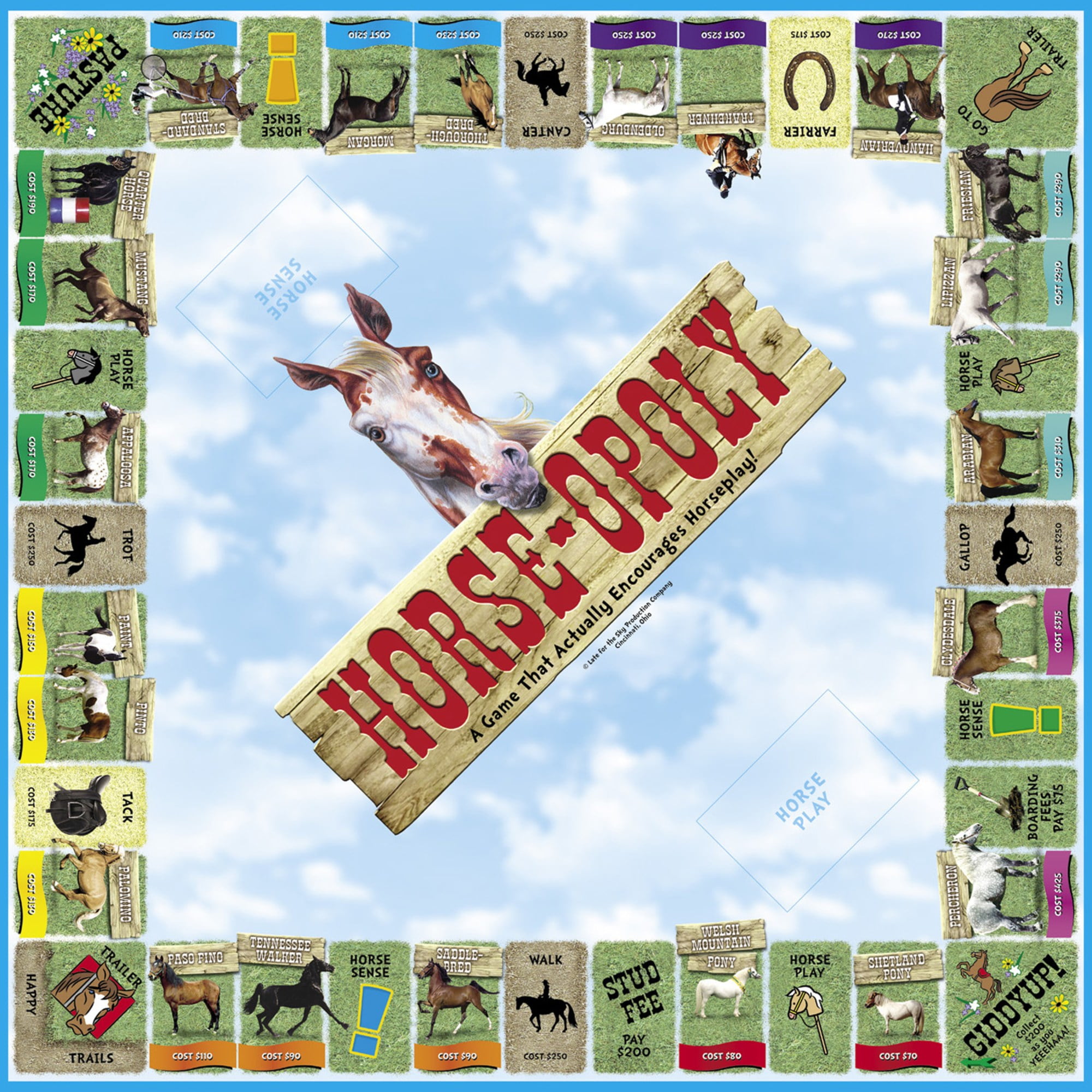 Late for the Sky Horse-Opoly Board Game