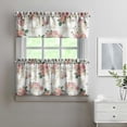 thumbnail image 2 of Pioneer Kitchen Curtains and Valance Set 24 Inch Tier Pioneer Colorful Floral Curtains Small Drapes for Cafe Living Room Bathroom Farmhouse 3 Pieces Set Rod Pocket, 2 of 6