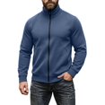 thumbnail image 6 of Frnrwgo Mens Sweatshirt Loose Fit Stand Collar Long Sleeve Solid Color Sports Casual Home Top, 6 of 10