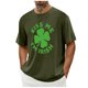 thumbnail image 5 of El Día de San Patricio de los Hombres de Manga Corta Impresión de la Tripulación Cuello Superior, Poliéster Ligero para la Fiesta de Verano de Primavera Y el Uso Diario, 5 of 8