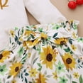 thumbnail image 5 of Baby Girl Clothes Stuff Newborn Infant Summer Cute Outfit Alpha-Printed Romper + Floral Printed Pants + Headband Set 0-6Y, 5 of 10