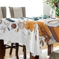 thumbnail image 4 of Yayeee Tablecloths for Rectangular Tables 54 x 54 inch Party Table Cover, Autumn Day with Cocoa Pattern, 4 of 6