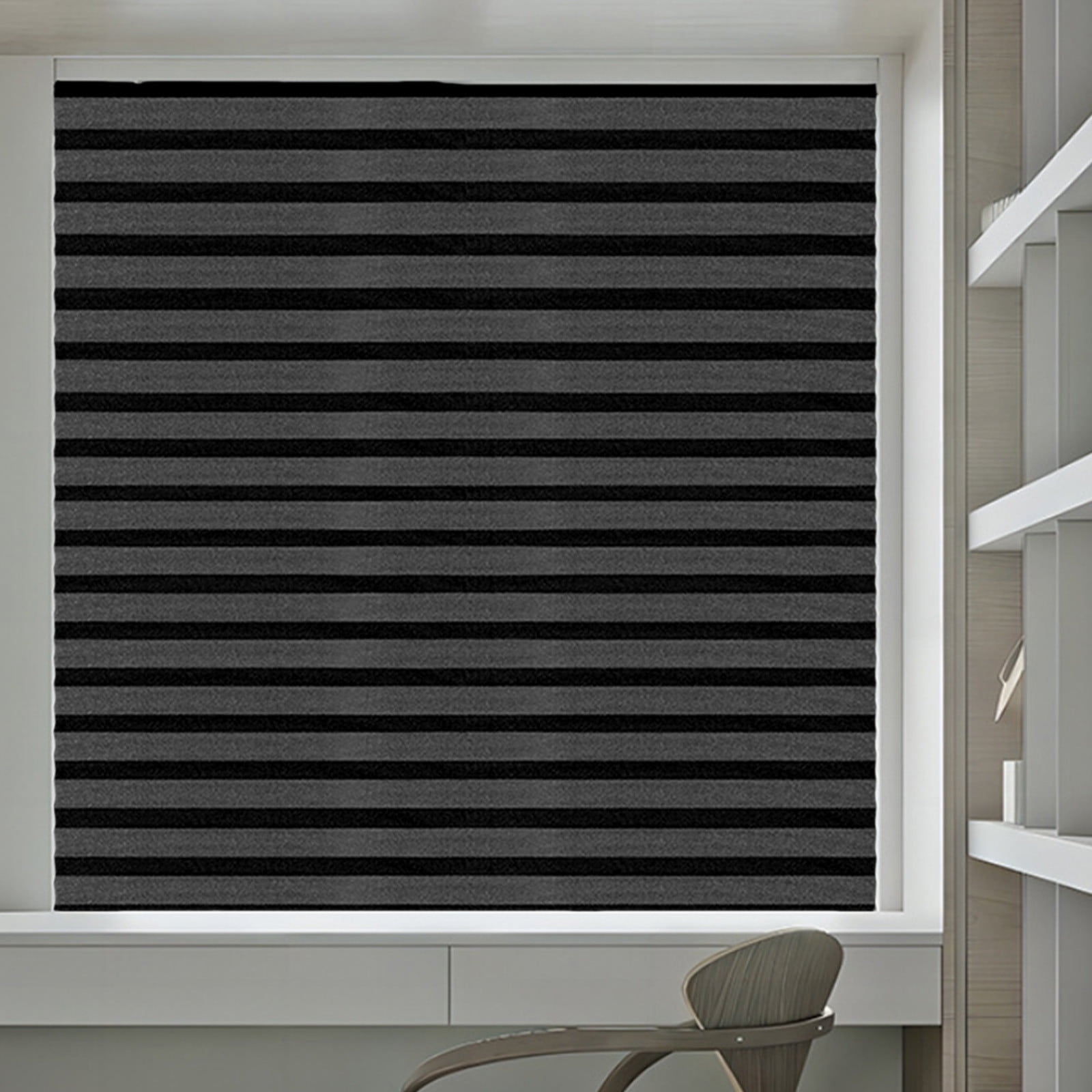 3Pcs Window Blinds Cordless Blackout No Drill Cut to Size Clip On Stick On Self Adhesive Temporary Blinds Pleated Paper Blinds for Windows Doors Shades for Home Nursery Bedroom Kitchen Bathroom