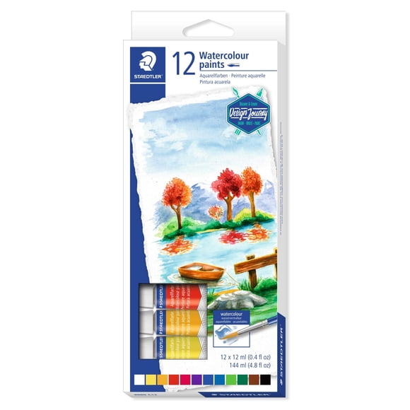 STAEDTLER 8880 C12 Karat Watercolour Paint Tube - Multi-Colour (Pack of 12)