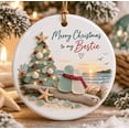 thumbnail image 7 of PYURTEP Sea Glass, Beach Theme Acrylic Friendship Keepsake, Merry Christmas to My Bestie Hanging Christmas Ornament for Tree, Round, 7 of 7