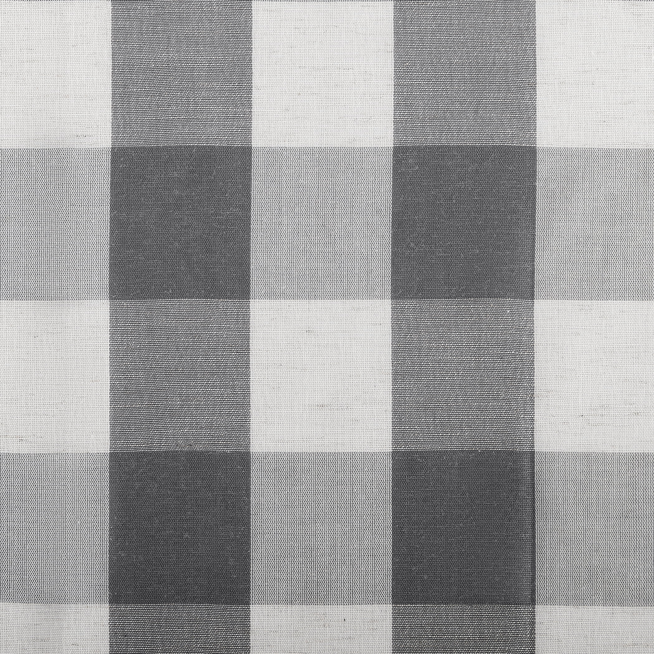 Better Homes and Gardens Buffalo Plaid Semi-Sheer Back Tab Curtain Panel, 50" x 84", Gray
