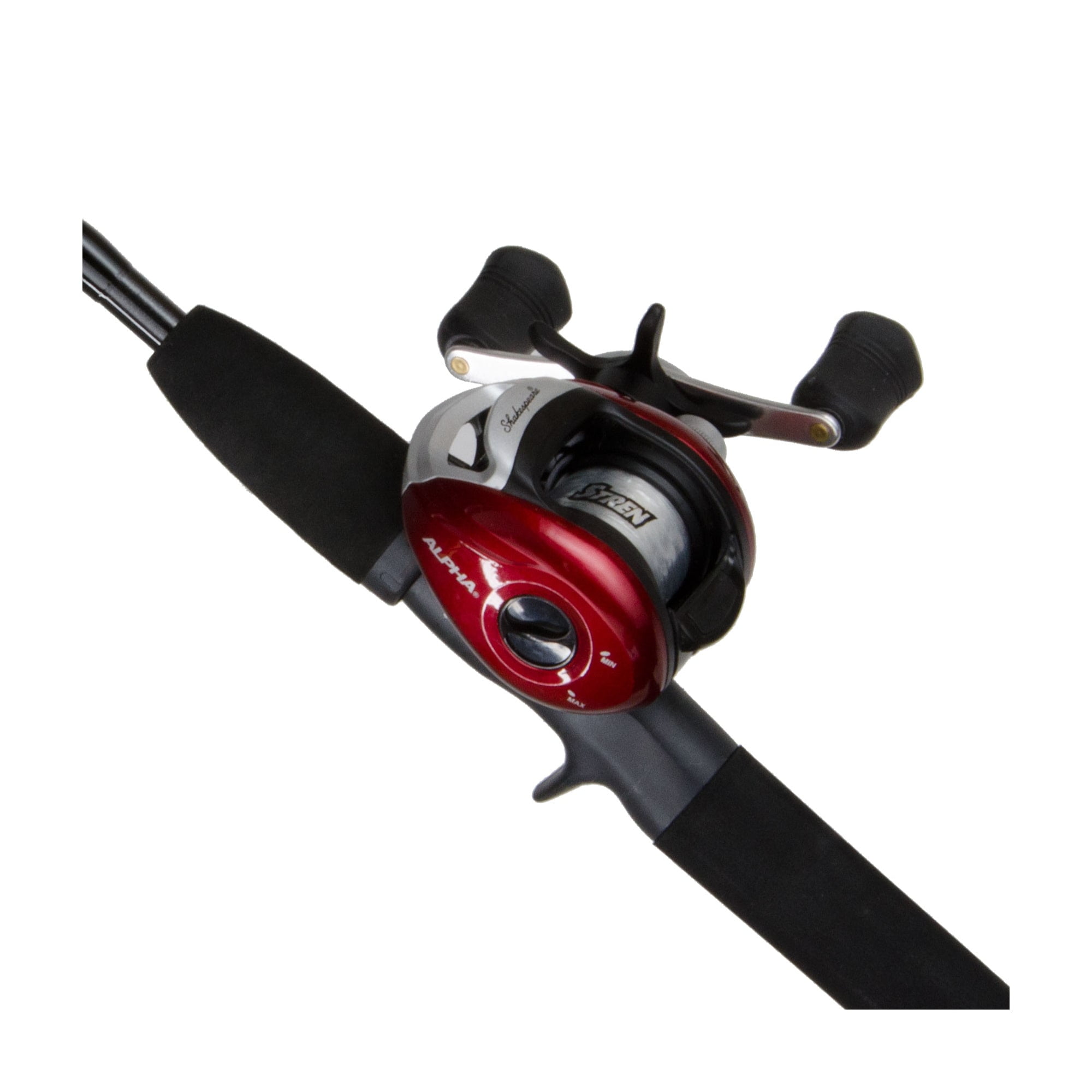 shakespeare alpha low profile baitcast reel and fishing rod combo