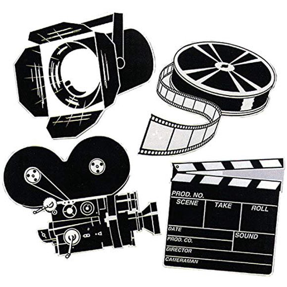 Pkgd Ensemble de Découpes de Film Accessoire de Fête 1 Unité 4Pkg