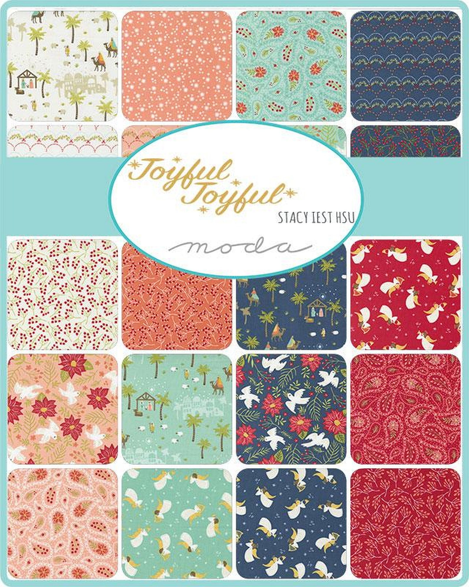 Joyful Joyful Layer Cake by Stacy Iest Hsu; 42 - 10" Precut Fabric Quilt Squares