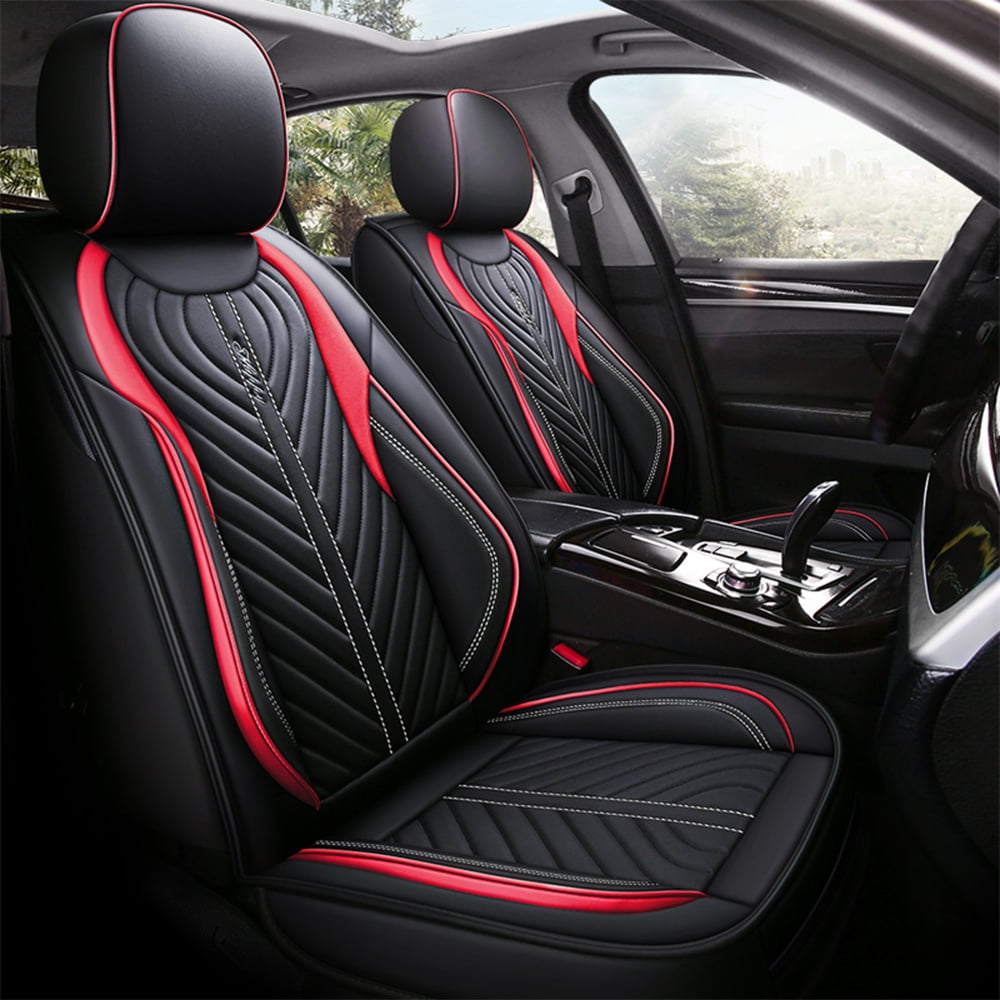 OTOEZ Car Seat Covers Full Set 5-Seats Leather Front Rear Cushion