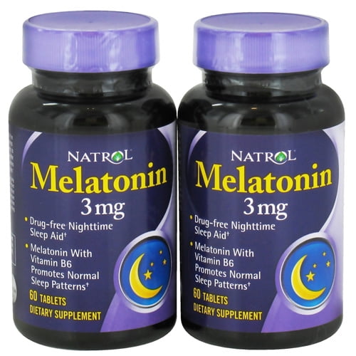 Natrol Melatonin 3 Mg Night Time Sleep Aid Tablets, Twin Pack - 60 Ea ...