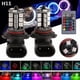 thumbnail image 2 of 2pcs 9006 H4 Hb4 H7 H8 H9 H11 Universal Car RGB Atmosphere Light 5050 LED Light Car Product Accessories with Remote Control, 2 of 5