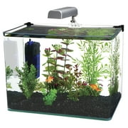 Penn-Plax Water-World Radius Desktop Aquarium Kit – 5 Gallon Glass Tank