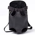 thumbnail image 1 of CUH Front Carriers Legs Out Dog Carrier Backpack Adjustable Pet Storage Bag Hands-Free Weekend Camouflage Print Zipper Portable Solid Color Black M, 1 of 4