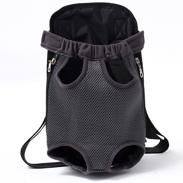 CUH Front Carriers Legs Out Dog Carrier Backpack Adjustable Pet Storage Bag Hands-Free Weekend Camouflage Print Zipper Portable Solid Color Black M