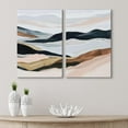 thumbnail image 4 of IDEA4WALL Canvas Print Wall Art Set Abstract Serene Mountain Landscape Illustration Modern Colorful Digital Art Wall Decor Minimal Neutral Artwork for Home Decor - 16"x24"x2 Panels, 4 of 5
