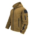 thumbnail image 3 of Men's Military Tactical Jacket Warm Fleece Plush Full Zip Hoodies Outdoor Winter Warm Coats Windbreaker with Pockets, 3 of 6
