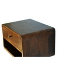 thumbnail image 5 of Lesuto Chestnut Curve Floating nightstand - Minimalist Style, Wood, 1 Drawers, 5 of 11