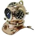 thumbnail image 2 of Brass Sea Diver Decorative Diving Helmet Desk Nautical Replica 6", 2 of 5