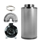 Hydro Plus Filter Fan Combo Duct Inline Fan Carbon Filter Exhaust Kit for Grow Tent Ventilation Hydroponic Indoor Growing Kit (8'' Fan Filter)