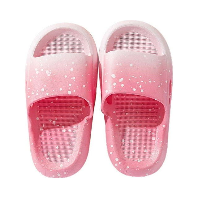 Ediodpoh Chaussons Ouverts pour Filles Chaussures de Maison Sandales à Semelles Souples pour Enfants Chaussures de Princesse Simples Unisexes Roses 7.5