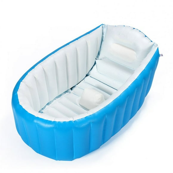 Children Pvc Outdoor Mini Inflatable Swimming Pool Kids Outdoor Small Playing Tub blue