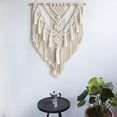thumbnail image 4 of Tapiz de macramé grande para colgar en la pared, madera flotante natural, decoración de paredes bohemias, tapiz de macramé sobre el cabecero, tapiz tejido, 55 cm (ancho) x 70 cm (largo), 4 of 4