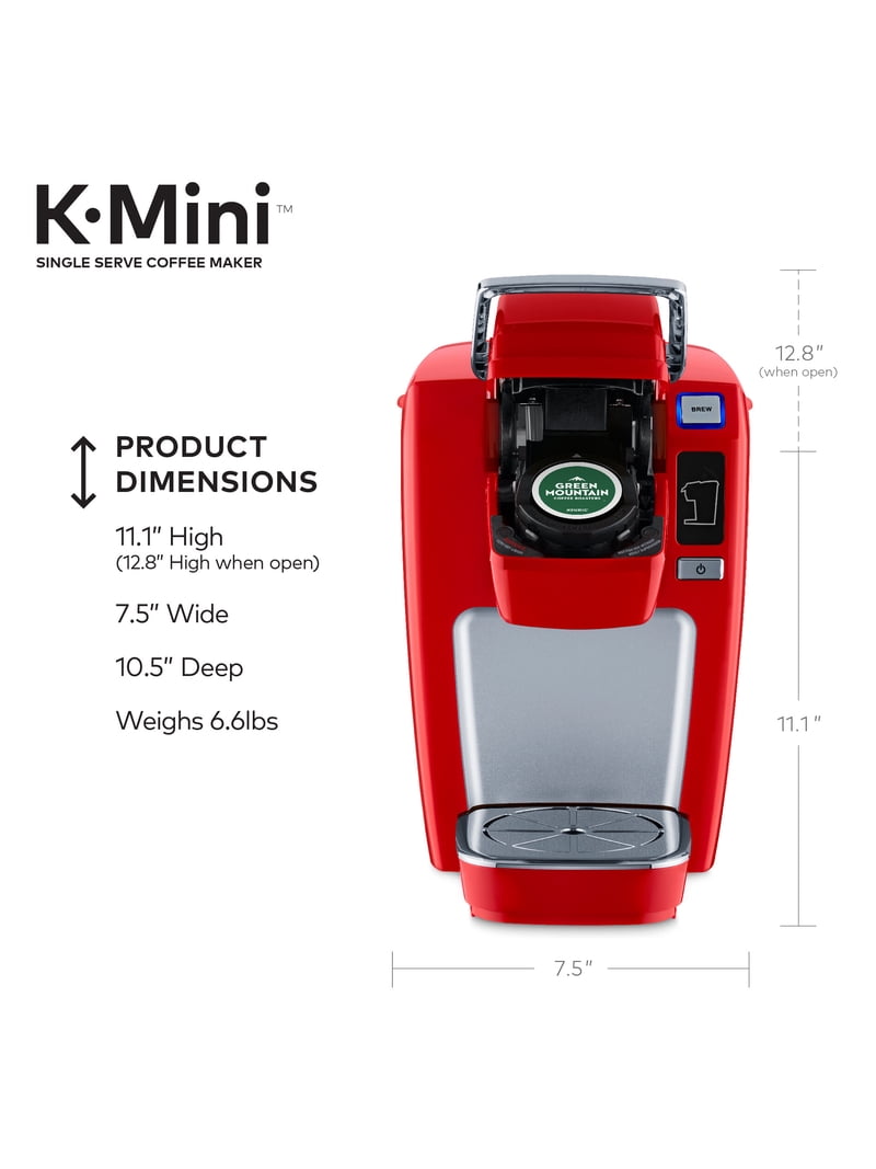 Keurig K-Mini K15 Single-Serve K-Cup Pod Coffee Maker, Chili Red