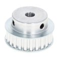 thumbnail image 1 of HUGFEGWE Aluminium Alloy XL 25 Teeth 8mm Inner Bore Diameter Timing Belt Pulley Flange Synchronous Wheel Silver Tone for 3D Printer CNC 1Pcs CJB91-112175, 1 of 7