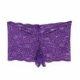 thumbnail image 2 of Lovskoo 2024 Women's Underwear Floral Lace Boyshort Panties High Waist Cheeky Panty Underwear for Women Purple-3XL, 2 of 4