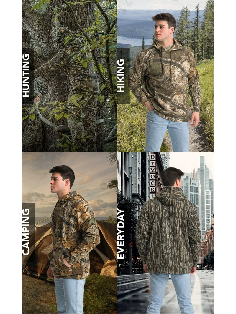 Realtree Outfitters Sweat à capuche doublé camouflage vert Homme Taille