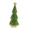 thumbnail image 4 of Mini árbol de Navidad artificial con nieve de 25 cm con base de madera, decoración navideña para mesa, fiestas, Año Nuevo y Navidad. Verde, 4 of 8