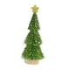 thumbnail image 4 of Mini árbol de Navidad artificial con nieve de 25 cm con base de madera, decoración navideña para mesa, fiestas, Año Nuevo y Navidad. Verde, 4 of 8